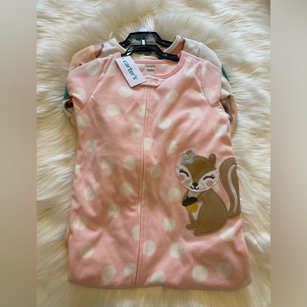 NWT - 2 sets of Fleece Sleepers size 4T
